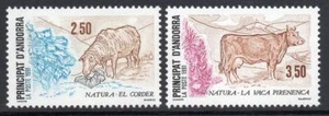 ANDORRA (FRANZÖSISCH) POSTFRISCH 1991 SGF442-3 Naturschutz - Bild 1 von 1