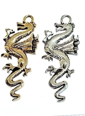 Colgante Dragon Wyvern Charm peltre fino fundido Foto 1 de 4