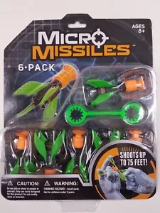 MICRO MISSILI Confezione da 6 bastoncini per bersagli! Giocattolo da esterno NUOVO! Spara fino a 75 piedi! - Foto 1 di 2