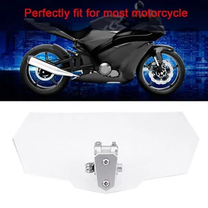 Motorcycle Universal Adjustable Windscreen Wind Deflector Windshield - Picture 1 of 12