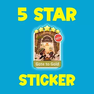 GATE TO GOLD - 5 STAR STICKER MONO GO - Picture 1 of 1