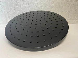 Cabezal de ducha de lluvia redondo de 10" - negro - con bola inclinable giratoria - nuevo sin caja - Imagen 1 de 6