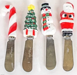 Figuras de Navidad de Colección Esparcidores de Queso/Mantequilla Acero Inoxidable Hechos en Taiwán Usado en Excelente Condición - Imagen 1 de 5