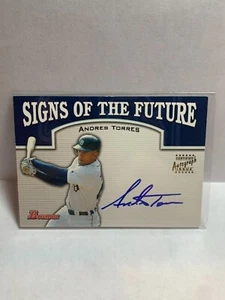 2003 Bowman Draft Signs of the Future #AT Andres Torres AUTOGRAPH - Picture 1 of 2