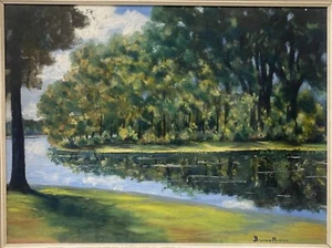 🔥 Fine Antique Ohio Plein Air Impressionist Landscape Oil Painting, Merrill 30s - Picture 1 of 24