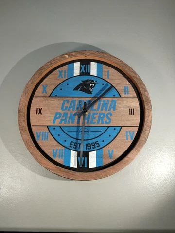 Carolina Panthers Round Clock Tested Works Cover