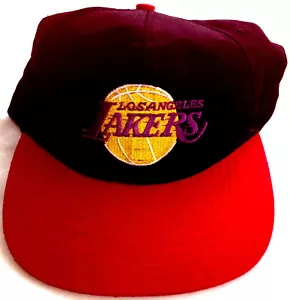 LOS ANGELES LAKERS BASKETBALLL CAP BLACK & RED MENS WOMEN UNISEX ADJUSTABLE NEW - Picture 1 of 1