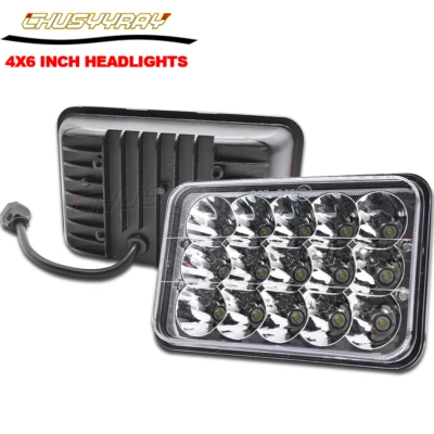 2pcs 4X6 Inch LED Headlights Hi/Lo Beam For GMC C4500 C5500 Topkick 2003-2009 - Image 1 of 4