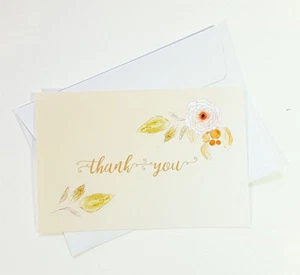 15 Thank You Cards Notes Flower Wedding Business Birthday Thankful AT THANK10 - Bild 1 von 2