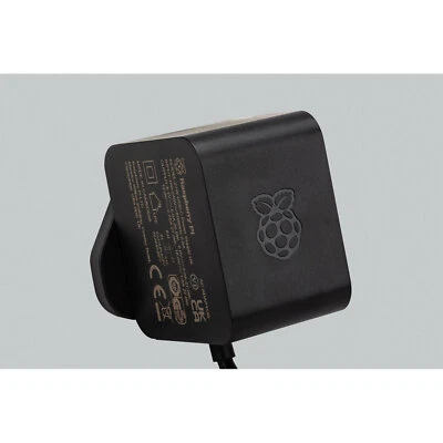 Raspberry Pi Pi 5 27W USB-C Power Supply Unit Black UK - Image 1 of 2