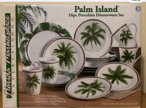 Florida Marketplace Palm Island Dishware Porceline - Picture 1 of 2