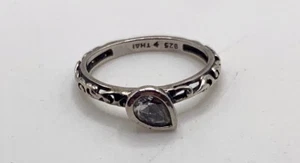 Silpada Belle Fleur Ring 925 CZ Gr. 6 Sterling Silber - Bild 1 von 10