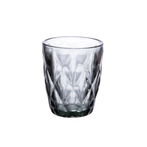 Boite de 6 gobelets bas 24 cl diamond gris verre 8 cm trend - Imagen 1 de 1
