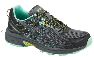 NIB Women's ASICS Gel Venture 6 Trail Terrain Running Shoes 412 510 481 Carbon - Picture 1 of 3