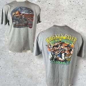 Harley-Davidson Shirt Men’s XL Gray Whiskey River Texarkana Short Sleeve D73