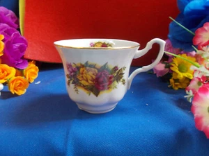 LOVELY CROWN REGAL FINE PORCELAINE COFFEE CUP - MADE IN ROMANIA # 18 - Picture 1 of 19