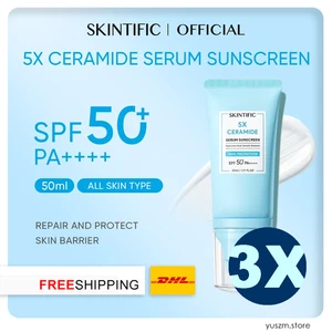 3X SKINTIFIC 5x Ceramide Serum Sunscreen Stick SPF50 PA++++ Skin Barrier | DHL - Picture 1 of 9