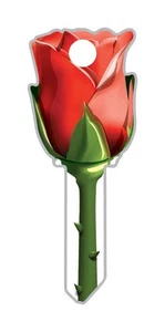 Lucky Line B107K Brass Enamel-Coated Kwikset Rose Shape Blank Key (Pack of 5) - Picture 1 of 1