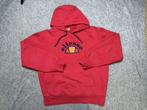 Ellese Hoodie Mens Extra Large Red Pullover Sweatshirt Embroidered Logo Spellout - Picture 1 of 8