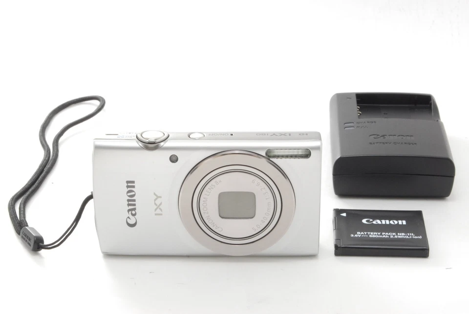 【MINT】Canon IXY 180 PowerShot Silver 20MP Digital Compact Camera - Image 1 of 4