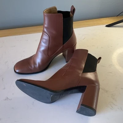 Via Spiga, Botas Mujer Hechas en Italia Talla 8 M Cuero Marrón  Foto 1 de 4