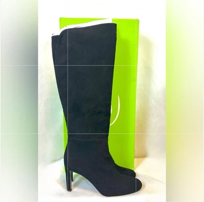 Botas hasta la rodilla Sam Edelman Floor Sample Shauna negras gamuza tacón / 9M Foto 1 de 4