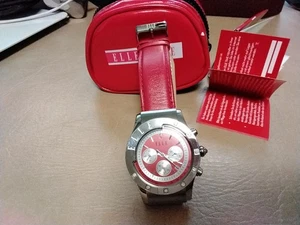 Unisex Uhr Marke Elle Time Rot 40mm Chronograph Ungetragen Aus Sammlung - Bild 1 von 7