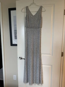BHLDN Beaded Gown - Color Fog - Size 0 - Afbeelding 1 van 5