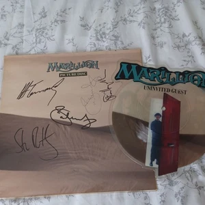 Marillion Signed Autographed Uninvited Guest Shaped Picture Disc MARIL PD11 1989 - Picture 1 of 10