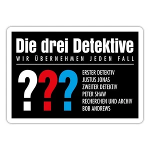 Die Drei Fragezeichen Detektive Visitenkarte Sticker Aufkleber Sticker - Bild 1 von 7