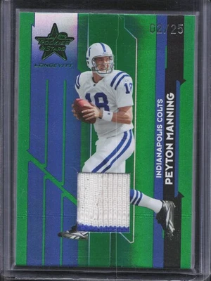 Rookies & Stars Peyton Manning #48 2006 parche usado verde longevidad/25 Foto 1 de 2