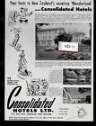 CONSOLIDATED Hotels IN Neuseeland 12 Super Hotels HAMILTON-GEYSER-1958 Anzeige