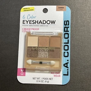L.A. COLORS 6 Color Eyeshadow Crease Proof Color All Day Wear #C68686 Haute - Picture 1 of 4