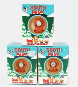 Menge 3 South Park Kenny Alive Glas Ornament Kugel Urlaub Weihnachtsbaum Selten Colle - Bild 1 von 3