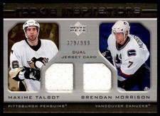 2005-06 Upper Deck Rookie Update Maxime Talbot/Brendan Morrison RC Dual Patch
