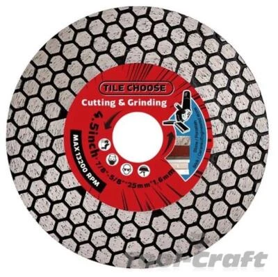 Diamond tile cutting disc grinding disc 115mm 22.2 bore 1.6mm thin, 25mm segment - Image 1 of 4