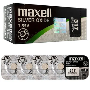 5 x Pilas Maxell 317 Óxido de Plata 1.55V SR516SW D317 SR62 0% Relojes Mercury - Imagen 1 de 1
