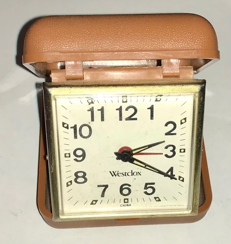 Vintage Westclox Travel Alarm Clock Wind-up Cover