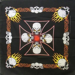 Flaming Skull Motorcycle Biker Bandana!!!New - Picture 1 of 1