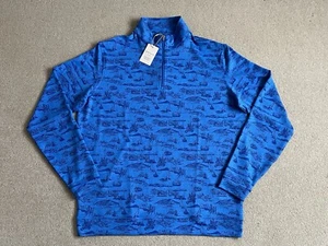 Mens Blue Peter Millar Quarter Zip jumper - L - BNWT - Picture 1 of 18