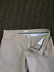 Peter Millar eb66 5 Pocket Performance Pants Mens 44x28 Grey Golf Stretch Chinos - Picture 1 of 24
