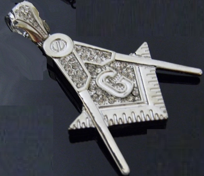 Hip Hop Rap Estilo Masón Símbolo G Brújula Colgante Franco Cadena Collar Masónico  Foto 1 de 1