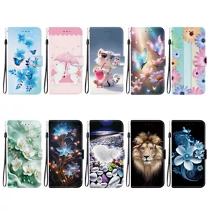Funda de móvil delgada para Samsung Galaxy A05s A03s A12 A25 A54 Flip Painted - Imagen 1 de 26