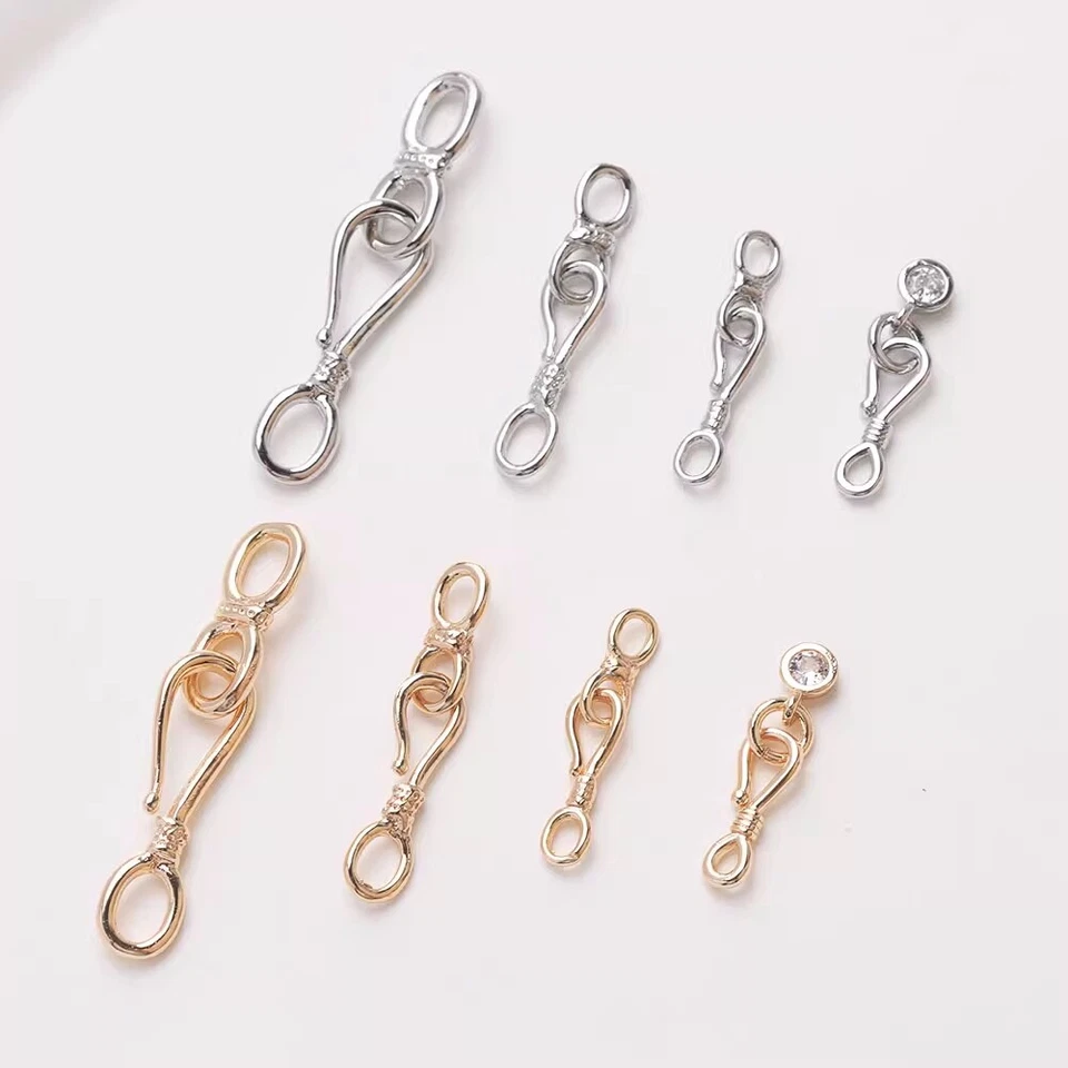 Cierre de palanca de conector de pulsera de 4 piezas, cierre de garra de langosta, ganchos de garra de joyería Foto 1 de 4
