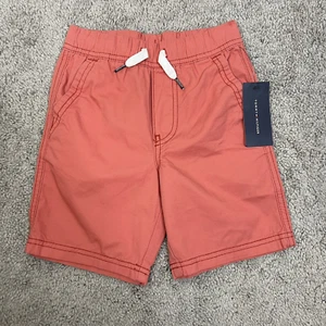 Tommy Hilfiger Boys 2T-4 Flat Front Sangria Shorts TBSHC11J Preppy Minimalist - Picture 1 of 7