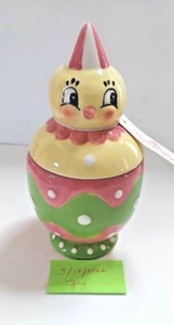 Johanna Parker Carnival Cottage Chickie 🐥 Easter Spring Jar/Canister NEW HTF - Picture 1 of 3