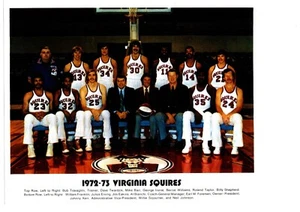 ORIGINAL 1972 1973 ABA VIRGINIA SQUIRES 8X10 TEAM PHOTO ERVING BASKETBALL - Picture 1 of 2