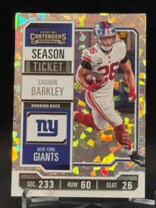 2023 Panini Contenders Cracked Ice #77 Saquon Barkley New York Giants /25 - Picture 1 of 2