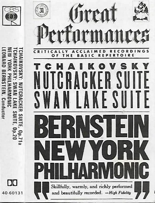 Bernstein Tchaikovsky Nutcracker Suite, Swan Lake Suite CASSETTE ALBUM NYP - Image 1 of 4