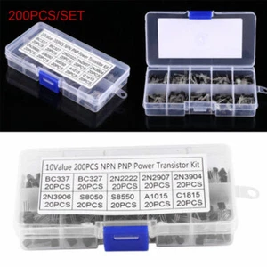 200 Piece Transistor Kit BC337-C1815 10 Value Power Transistor Combo Box - Picture 1 of 5